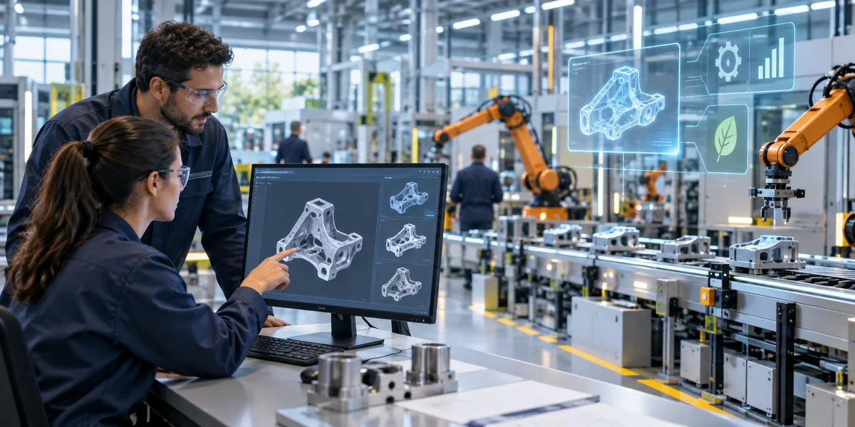 A modern factory incorporating AI technologies